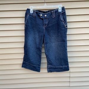 Sonoma petite jean denim knee capri bermuda shorts